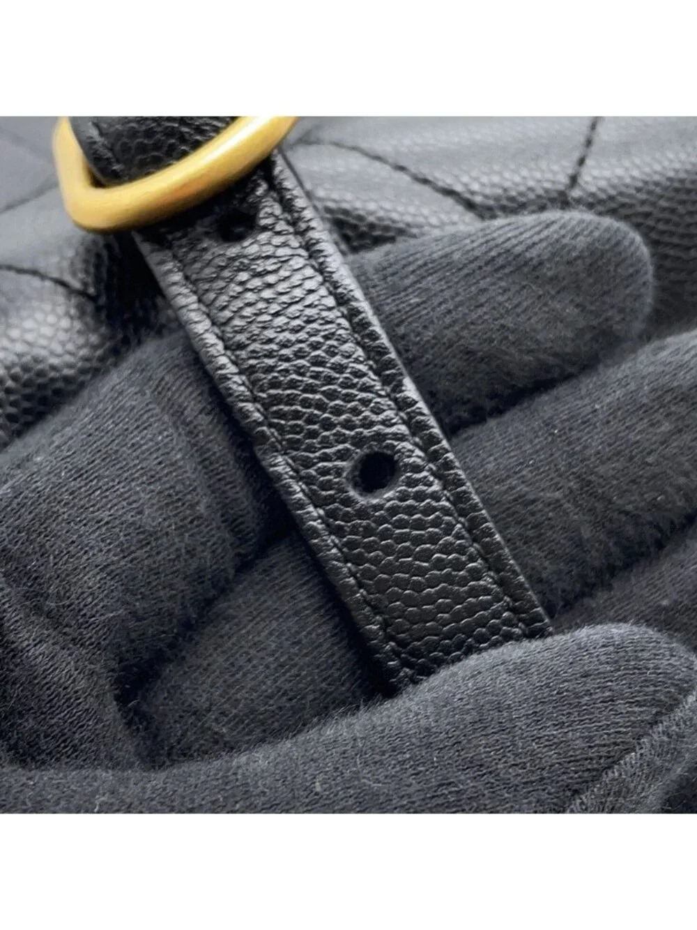 Chanel Backpack 25 Quilted CC Logo Caviar Leather